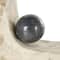 5" Brown Marble Arched Curved Bookends with Black Orbs, 2ct